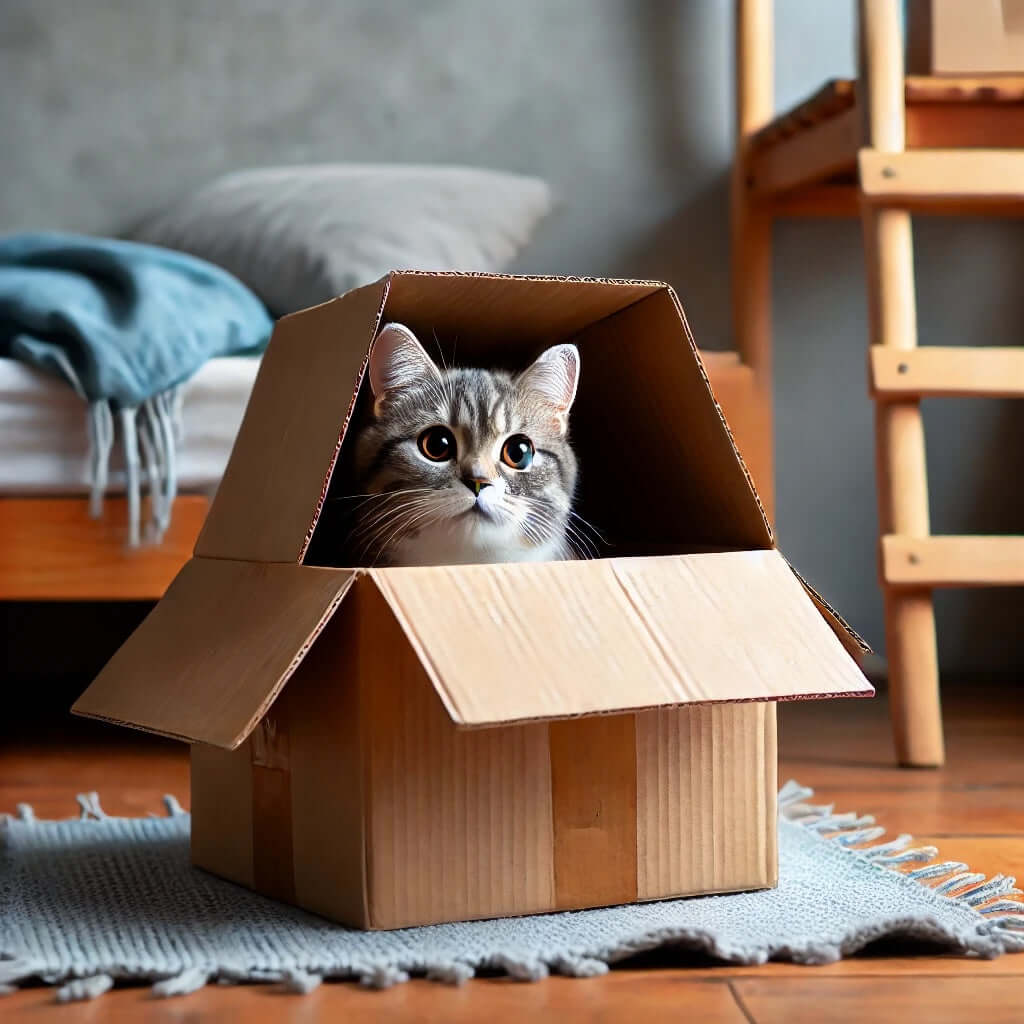 Pourquoi les chats adorent les boîtes ?