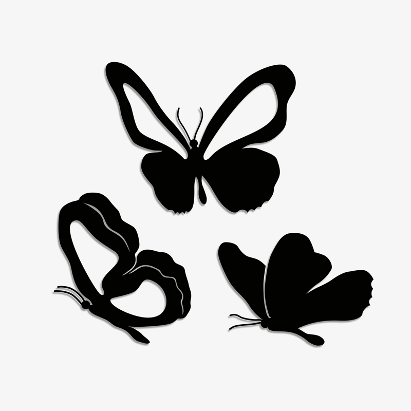 Décoration murale « Papillons » en métal – Made in France