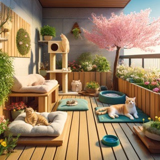 Transformez votre balcon en paradis printanier pour chats