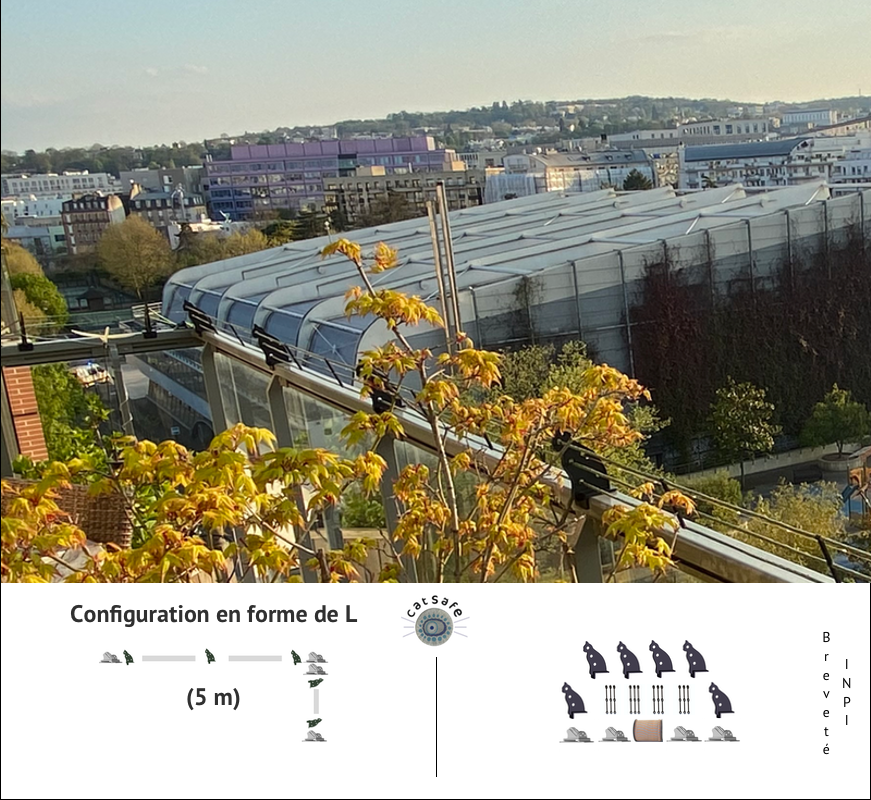 Protection pour balcons et terrasses en forme de L - Rambardes planes