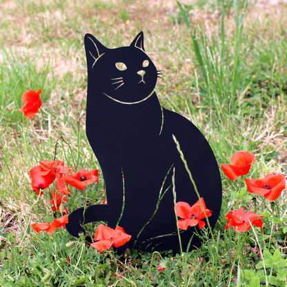 Silhouette « Chat » – Décoration métal pour jardin & terrasse