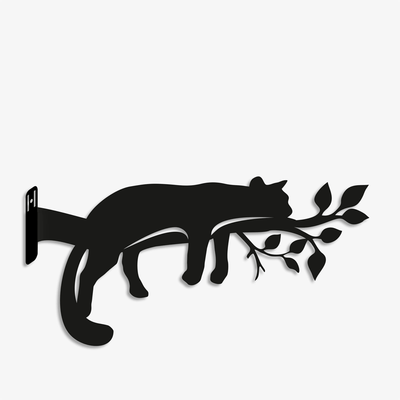 Chat “Siesta” – Silhouette décorative en métal pour jardin et terrasse