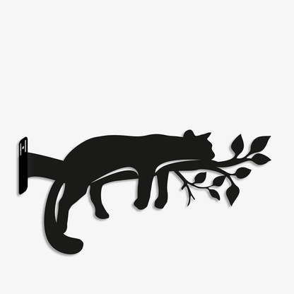 Chat “Siesta” – Silhouette décorative en métal pour jardin et terrasse