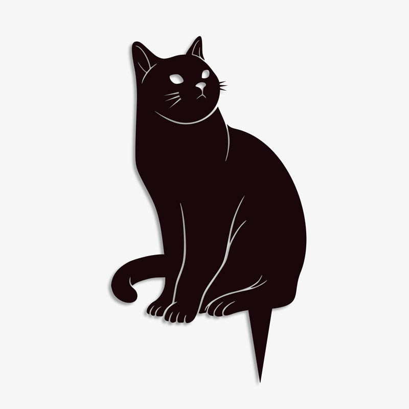 Silhouette « Chat » – Décoration métal pour jardin & terrasse